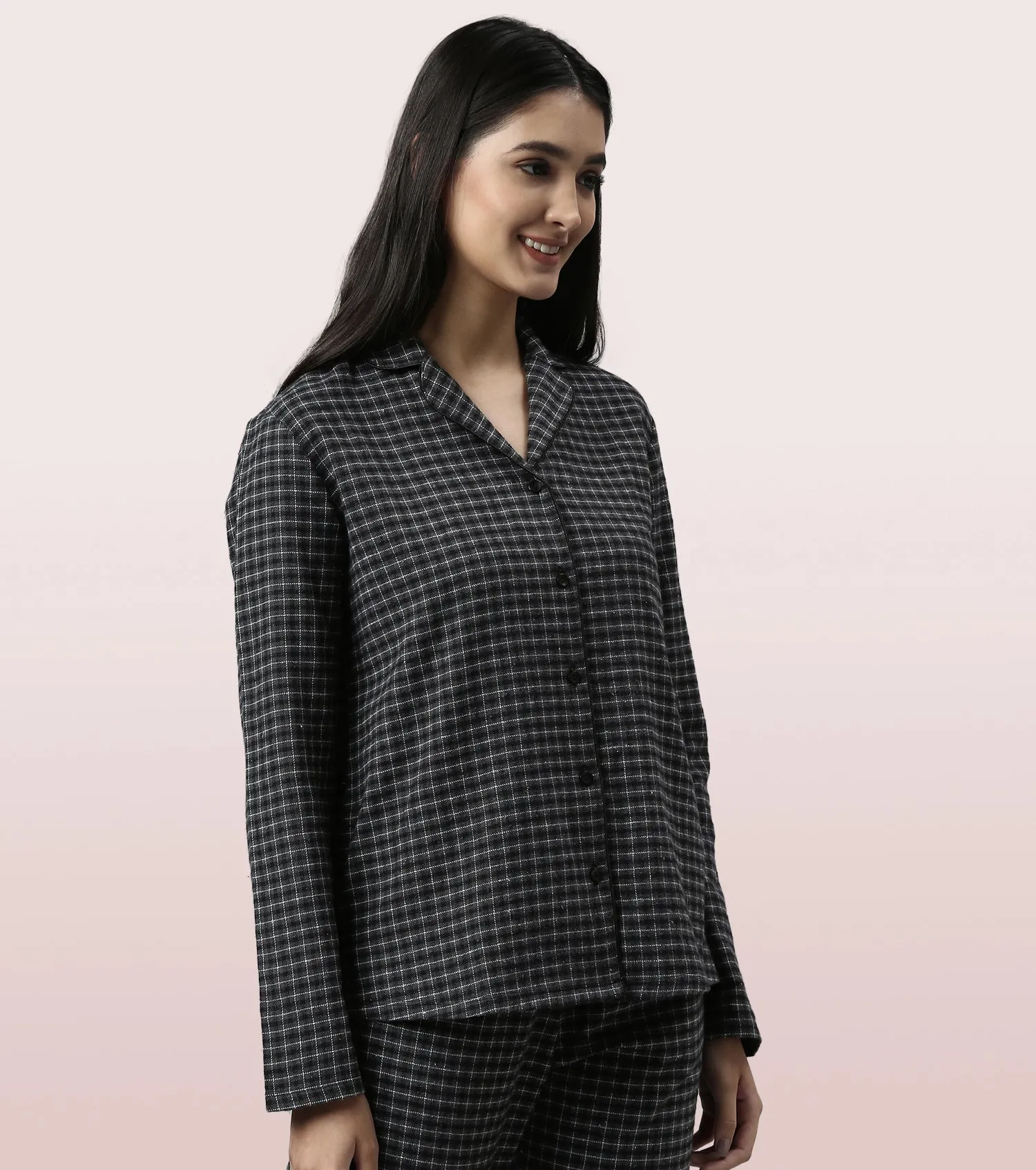 Lazy Pant Set | Cotton Flannel Woven Shirt And Pant Set