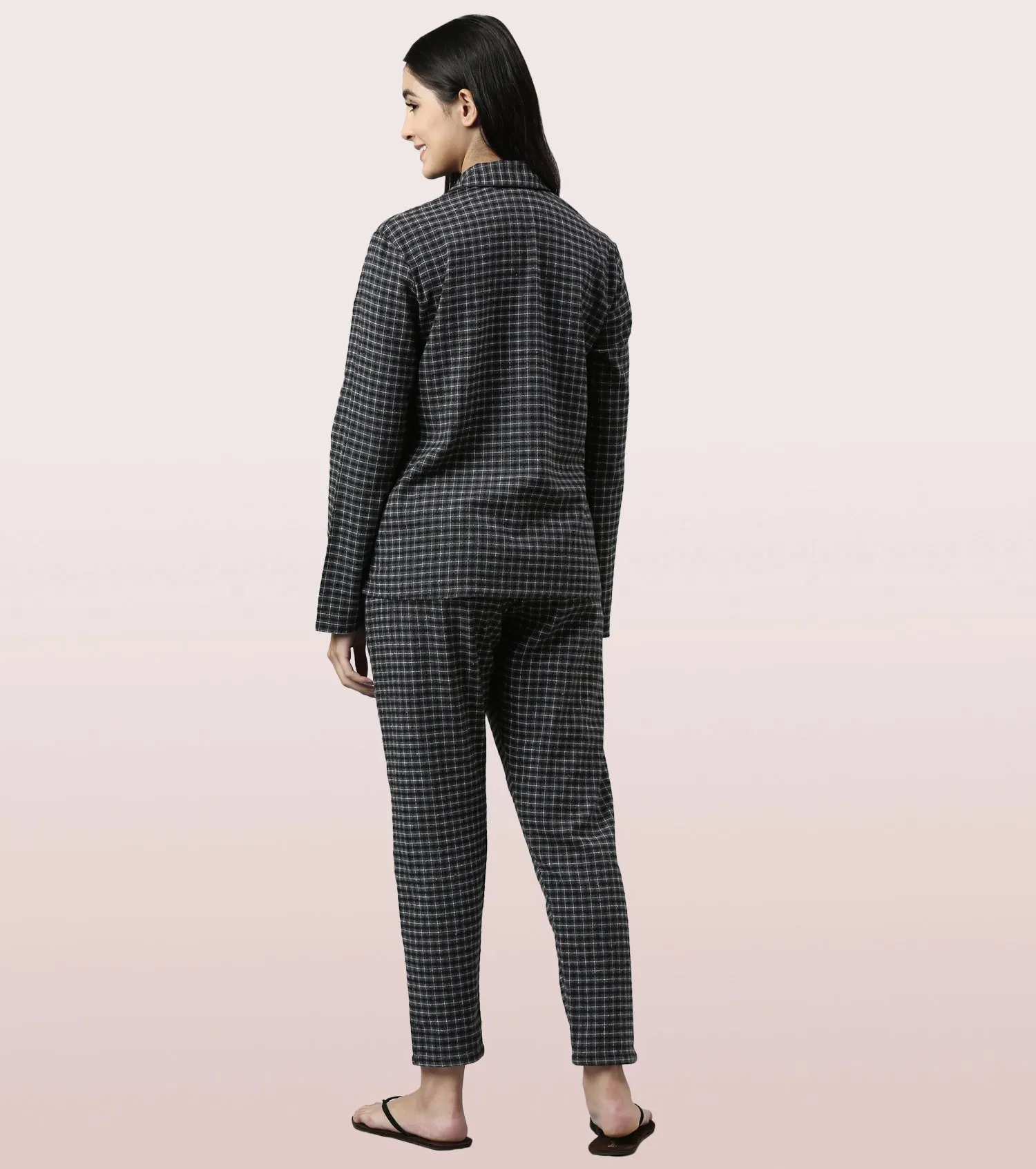 Lazy Pant Set | Cotton Flannel Woven Shirt And Pant Set