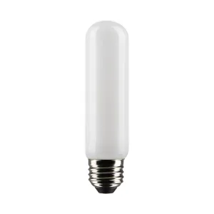 LED T10 Single Tube Bulb, 6W, 450lm, 3000K, 40W Equal, E26 Medium, Clear Finish, Pack Of 2