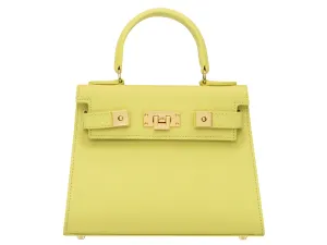 Maya Midi Caribou Soft Grainy Print Calf Leather Handbag - Primrose