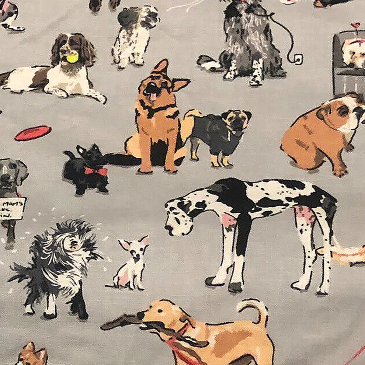 New BEST IN SHOW Vera Bradley Ditty Bag Drawstring Plastic Lined Tote dogs NWT