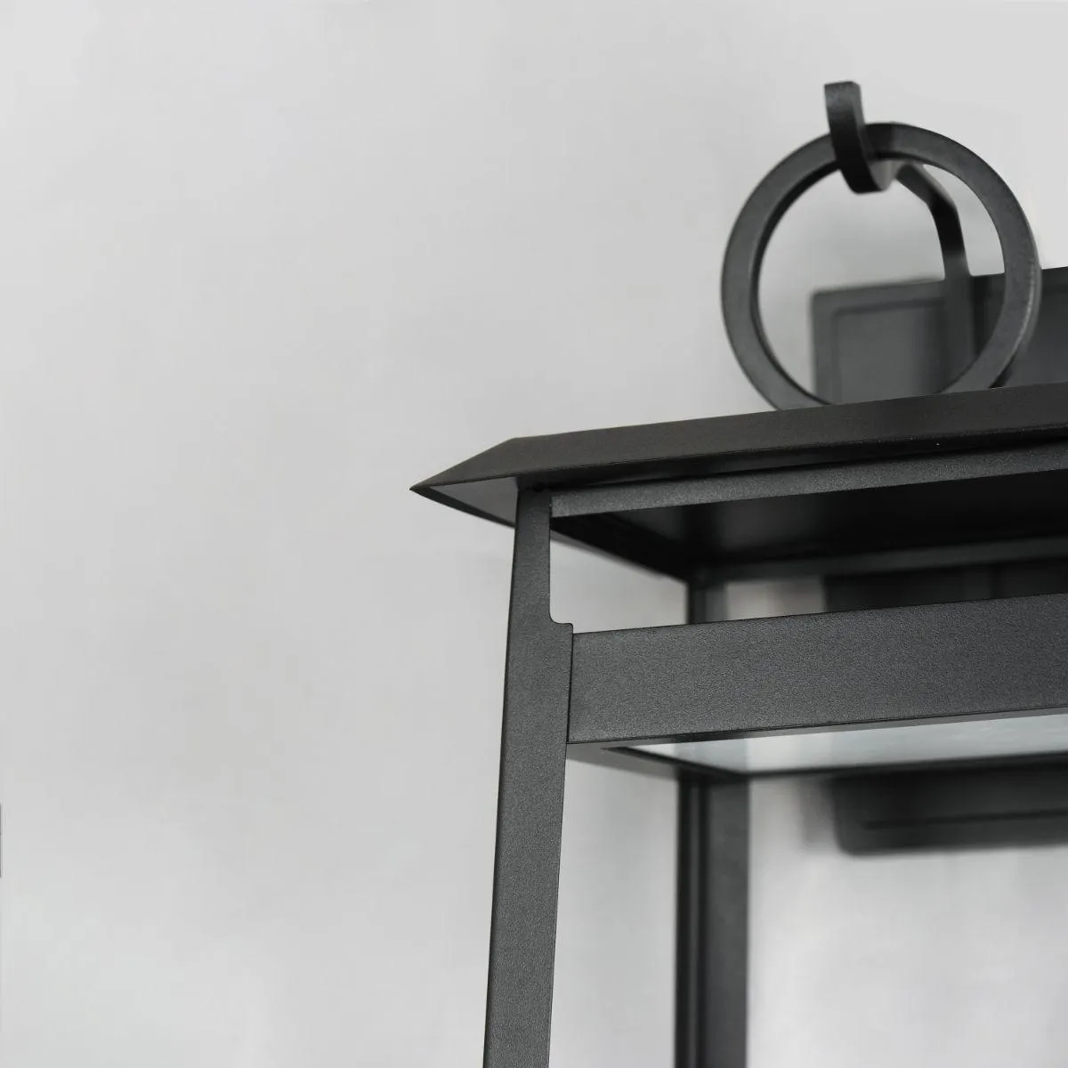 Pagoda 19 in. 2 Lights LED Outdoor Wall Sconce Black Finish