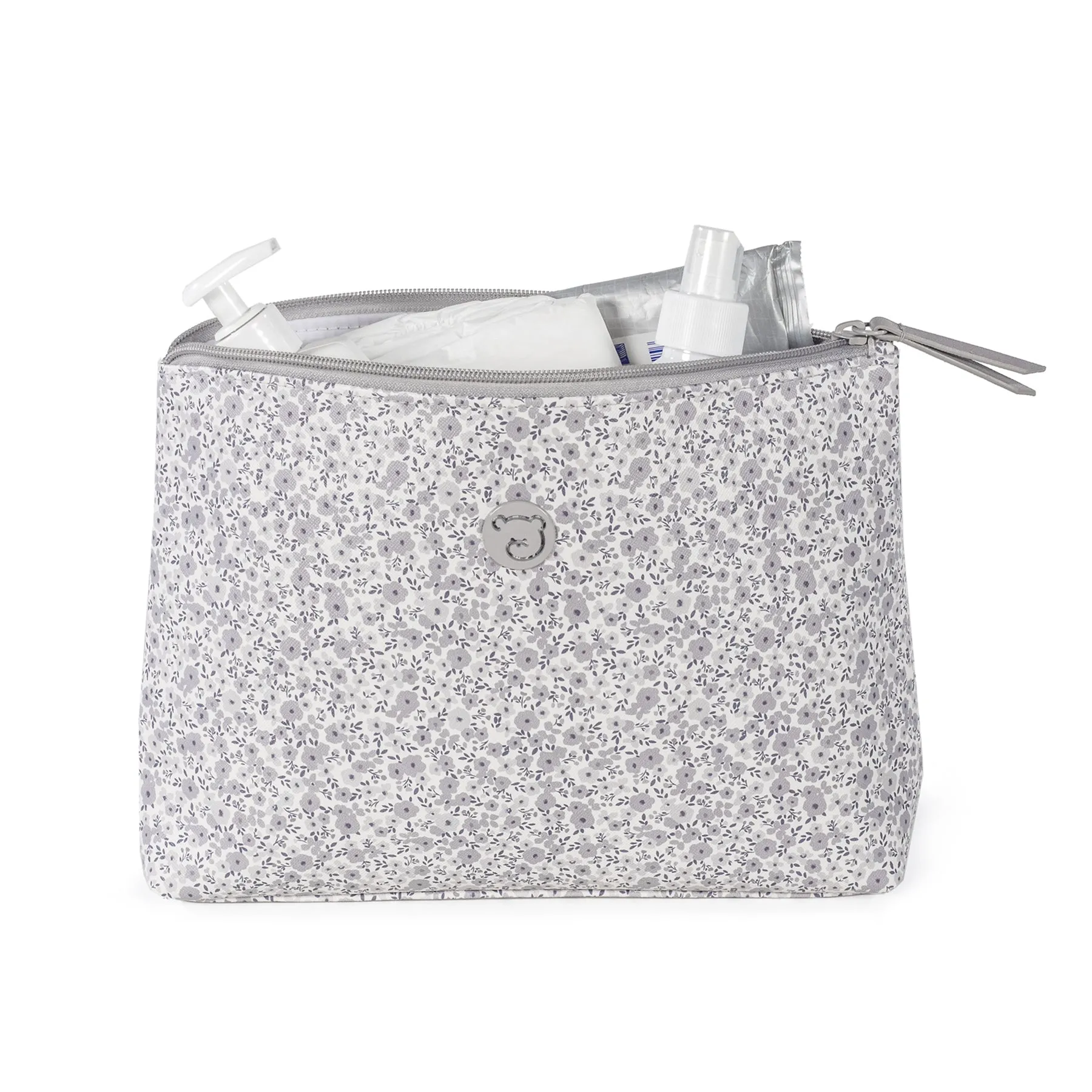 Pasito a Pasito Flower Mellow Grey Travel Essentials Pouch