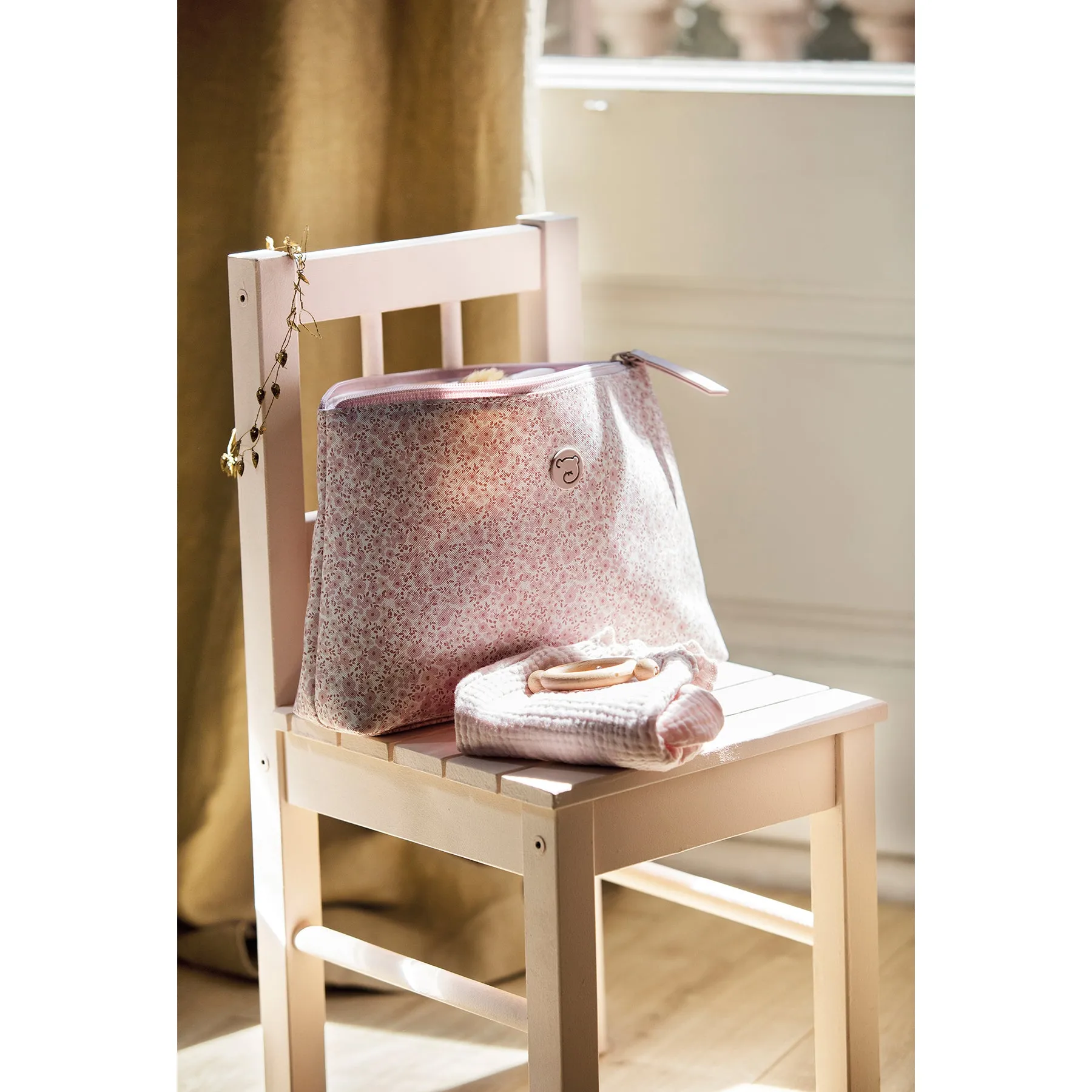Pasito a Pasito Flower Mellow Pink Travel Essentials Pouch