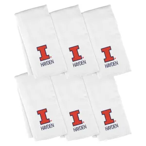 Personalized Illinois Fighting Iliini 6-Pack Burp Cloths