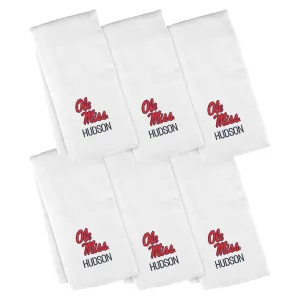 Personalized Ole Miss Rebels 6-Pack Burp Cloths