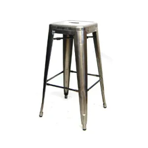 Pewter Finish Tolix Bar Stool