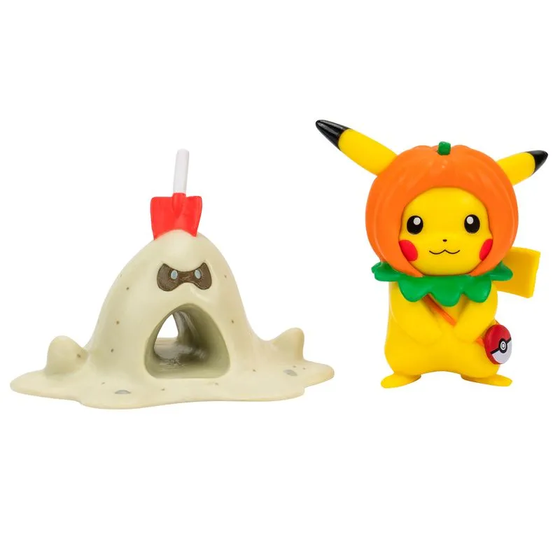 Pokemon Halloween Battle Figure 2 Pack Pikachu   Sandygast