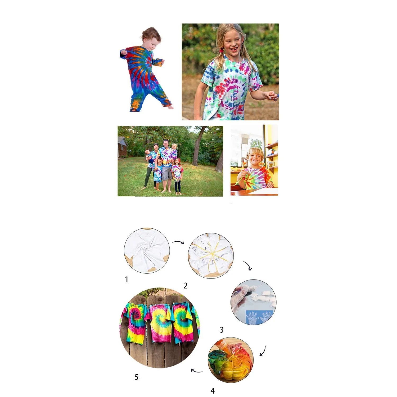 Poppy Crafts One-Step Tie-Dye Party Kit - 15 Colours*