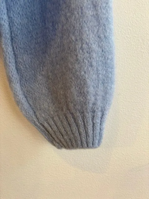 Powder Blue Mohair Balloon Sleeve Jumper