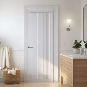 Simona Panel Solid Wood Internal Door UK Made  DD0105P - Cloud White Premium Primed - Urban Lite® Bespoke Sizes