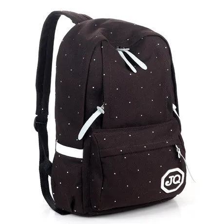 Solid color brief women backpack fashionable casual canvas bag student school bag Men's Backpacks