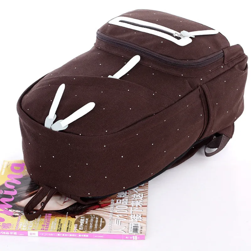 Solid color brief women backpack fashionable casual canvas bag student school bag Men's Backpacks