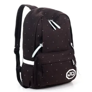 Solid color brief women backpack fashionable casual canvas bag student school bag Men's Backpacks