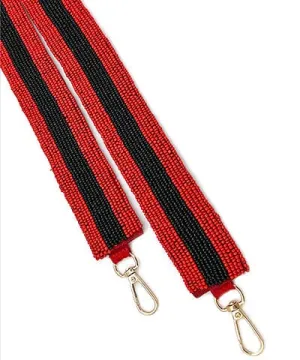 Stripe Beaded Bag Strap