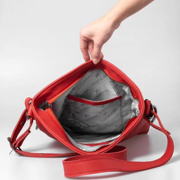 Thandana Messenger Leather Handbag | Tobacco