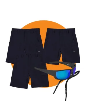Tradies Jetlite Utility Short Summer Value Pack - Ink
