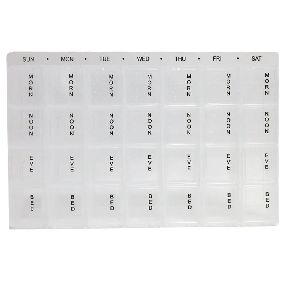 Weekly Pill Box Container Travel Storage Organizer 7 Day Medication Compartments