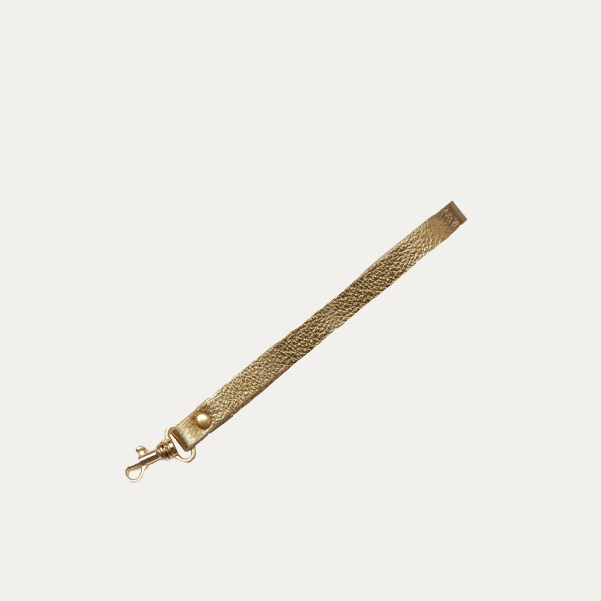 Wristlet Strap Attachment | Gold Metallic   Gold Hardware