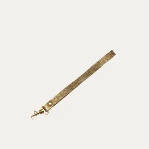 Wristlet Strap Attachment | Gold Metallic   Gold Hardware