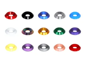 ZSPEC M5 Billet Fender-Finish Dress Up Washers for M5 FHSC Fasteners, 10-Pack