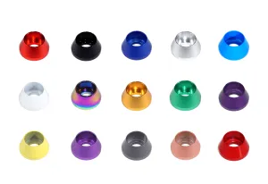 ZSPEC M6 Angled Cup Finish Washers for SHSC Socket-Cap Fasteners, Billet, 10-Pack