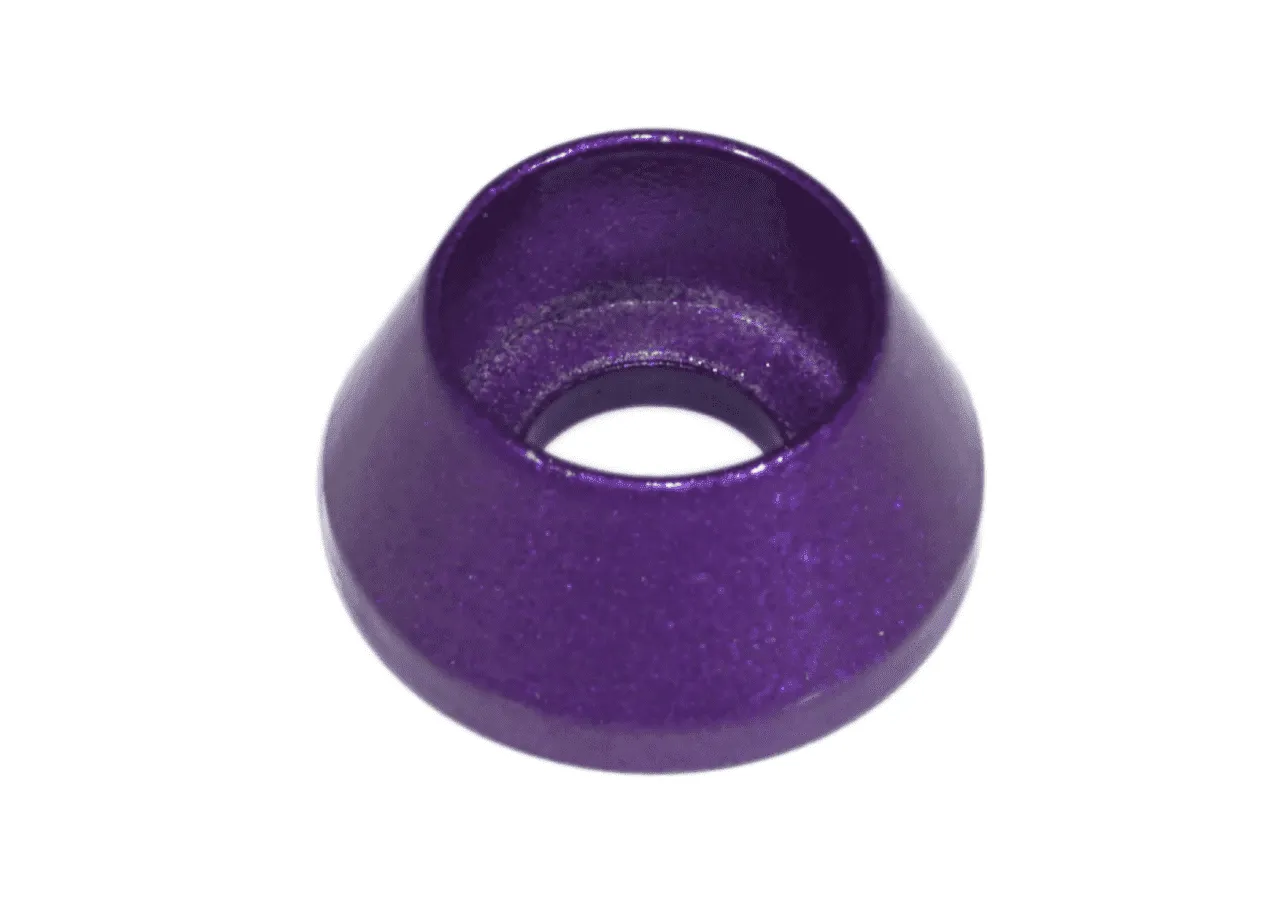 ZSPEC M8 Angled Cup Finish Washers for SHSC Socket-Cap Fasteners, Billet, 10-Pack