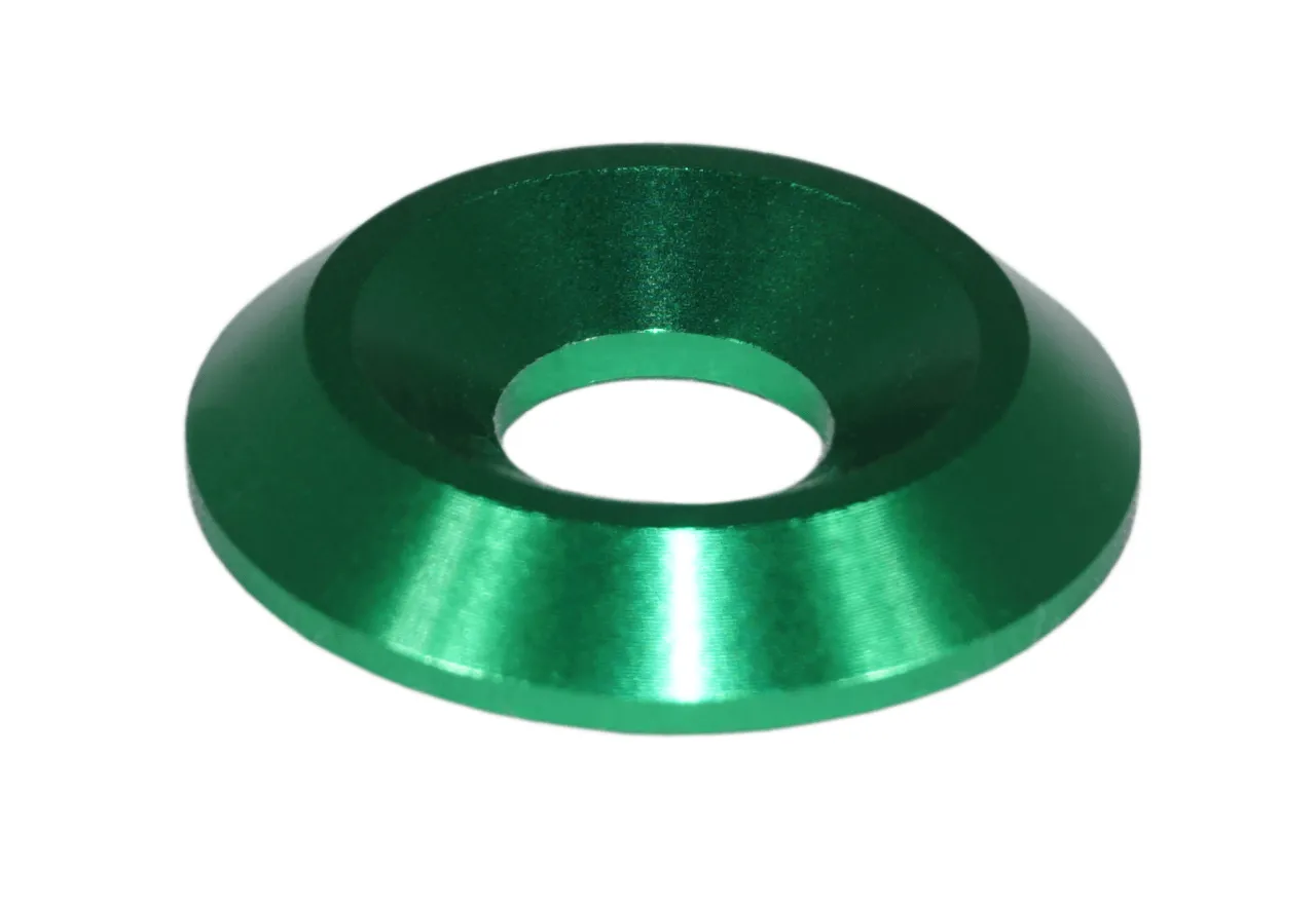 ZSPEC M8 Fender-Finish Washers for M8 FHSC Flat-Head Fasteners, Billet, 10-Pack
