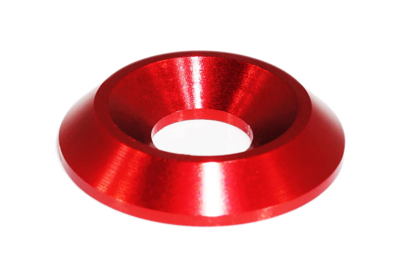 ZSPEC M8 Fender-Finish Washers for M8 FHSC Flat-Head Fasteners, Billet, 10-Pack