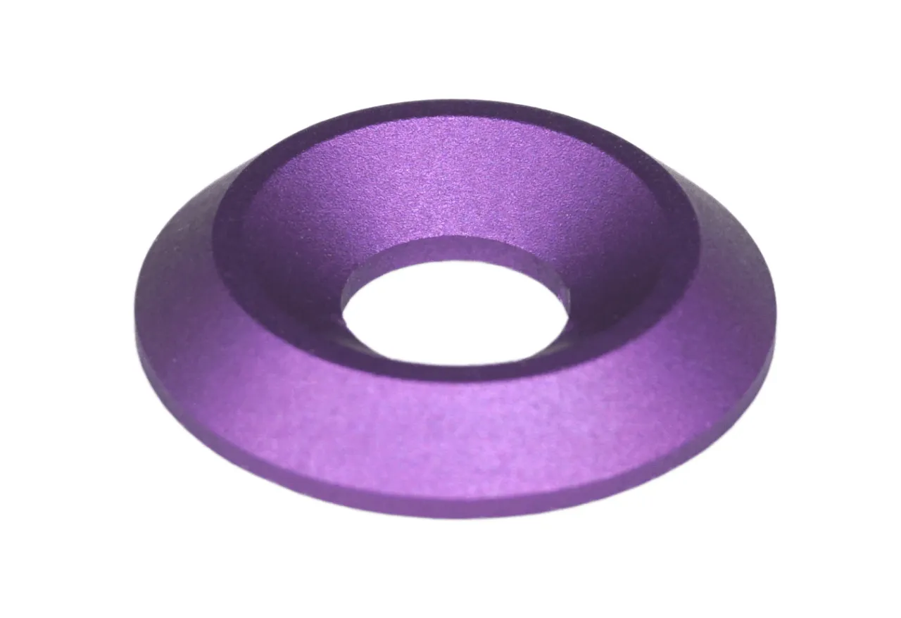 ZSPEC M8 Fender-Finish Washers for M8 FHSC Flat-Head Fasteners, Billet, 10-Pack