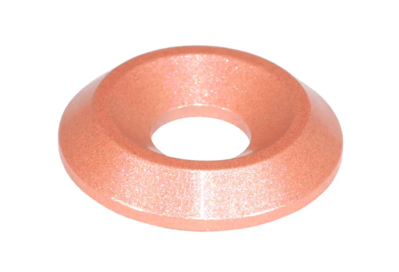 ZSPEC M8 Fender-Finish Washers for M8 FHSC Flat-Head Fasteners, Billet, 10-Pack