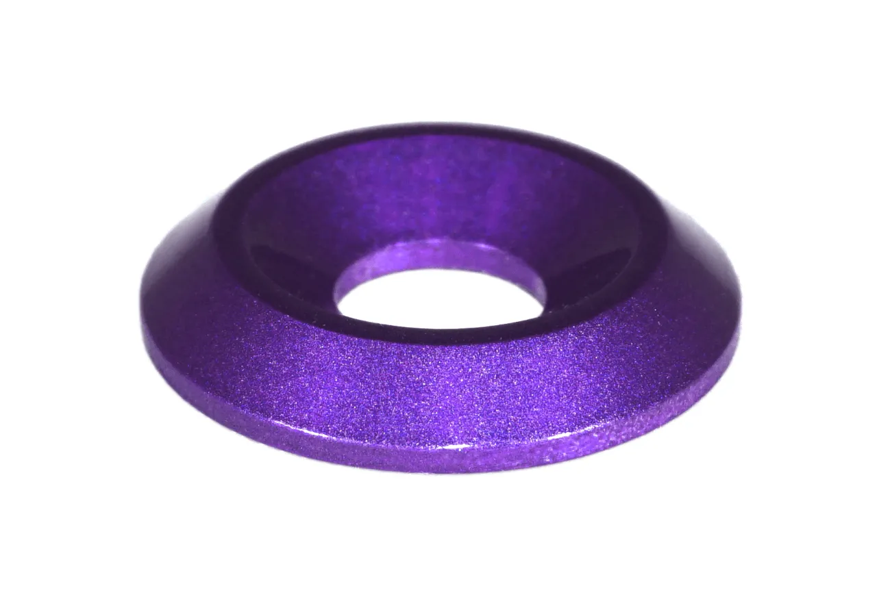 ZSPEC M8 Fender-Finish Washers for M8 FHSC Flat-Head Fasteners, Billet, 10-Pack